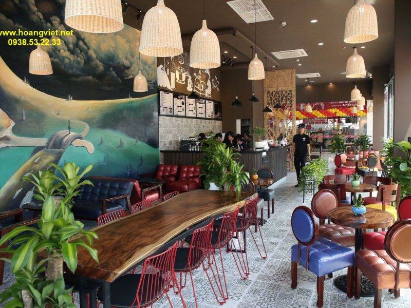 Bàn cà phê dài gỗ me tây tạo điểm nhấn Bàn cà phê dài gỗ me tây tạo điểm nhấn