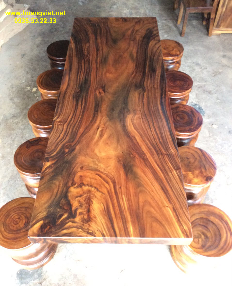 Bộ bàn ghế gỗ nguyên khối vân đẹp Bộ bàn ghế gỗ nguyên khối vân đẹp