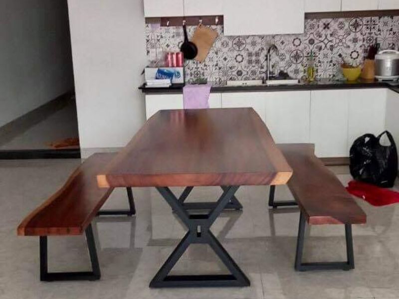 Bàn ghế ăn k3 gỗ me tây giá rẻ Bàn ghế ăn k3 gỗ me tây giá rẻ