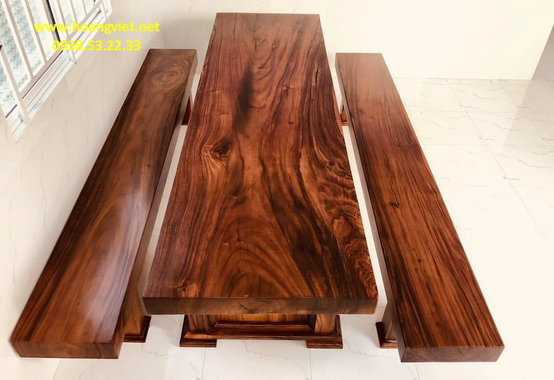 Bàn ghế gỗ me tây 3 tấm nguyên khối Bàn ghế gỗ me tây 3 tấm nguyên khối