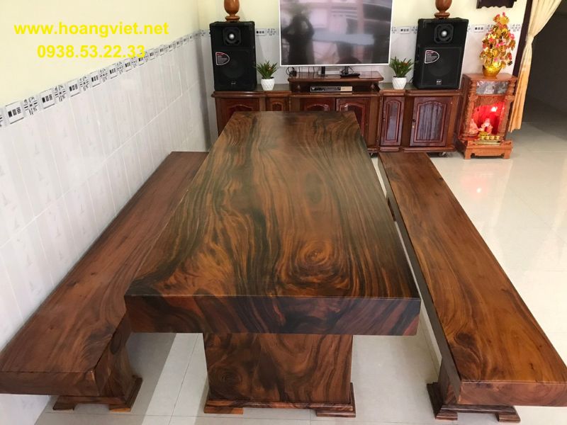 Bàn ghế gỗ me tây nguyên tấm Bàn ghế gỗ me tây nguyên tấm