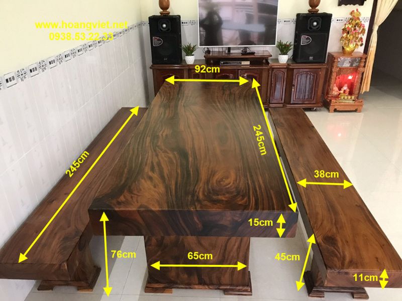 Kích thước bàn ghế gỗ me tây nguyên tấm Kích thước bàn ghế gỗ me tây nguyên tấm