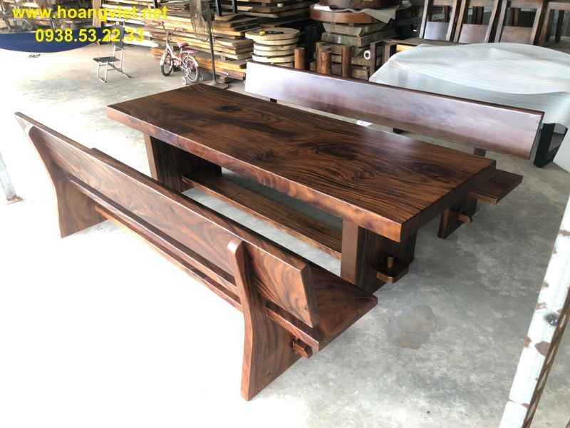 Bàn ghế k3 có tựa lưng gỗ me tây cạnh thẳng Bàn ghế k3 có tựa lưng gỗ me tây cạnh thẳng