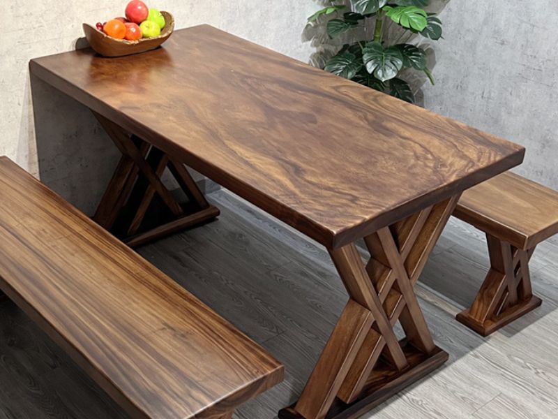 Bàn ghế k3 gỗ me tây nguyên khối giá rẻ Bàn ghế k3 gỗ me tây nguyên khối giá rẻ