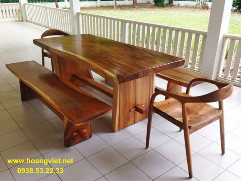 Bàn ghế k3 ỗ me tây nguyên khối hiện đại Bàn ghế k3 ỗ me tây nguyên khối hiện đại