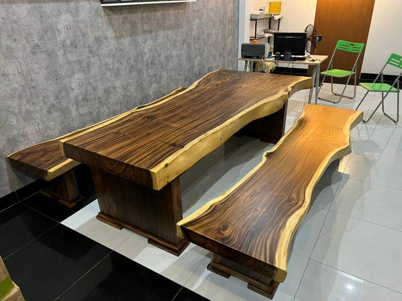 Bàn ghế k3 gỗ me tây nguyên khối Bàn ghế k3 gỗ me tây nguyên khối