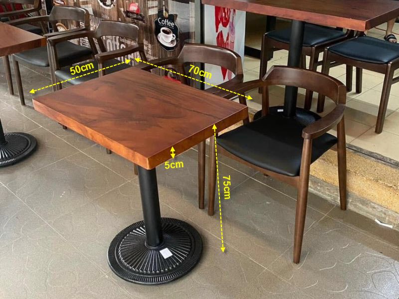 Bàn ghế cafe gỗ me tây nguyên tấm Bàn ghế cafe gỗ me tây nguyên tấm