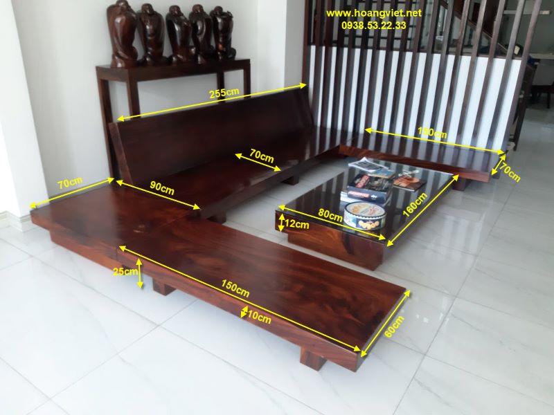 Bàn ghế sofa gỗ nguyên khối phòng khách Bàn ghế sofa gỗ nguyên khối phòng khách