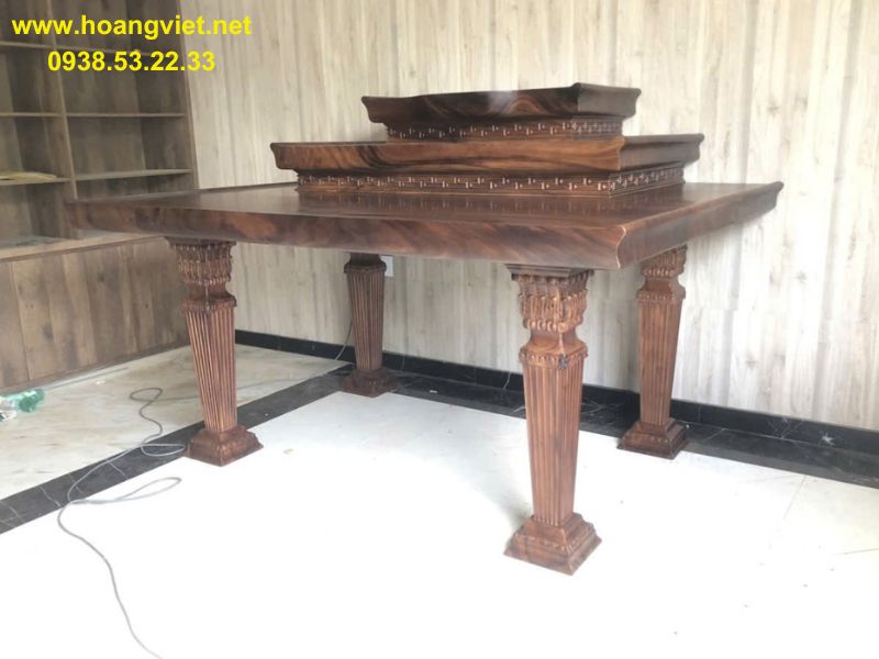 Bàn thờ gỗ me tây nguyên khối Bàn thờ gỗ me tây nguyên khối