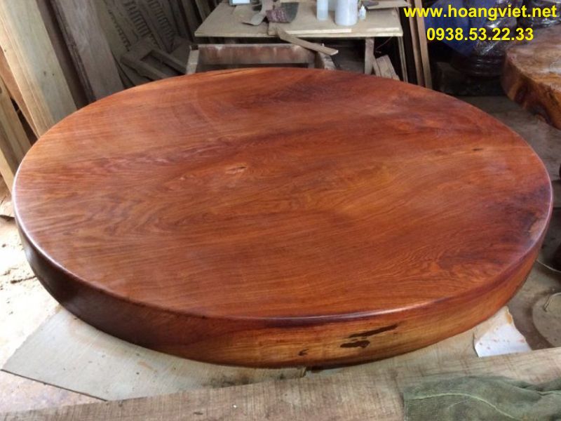 Bàn tròn gỗ hương nguyên khối nguyên tâm Bàn tròn gỗ hương nguyên khối nguyên tâm