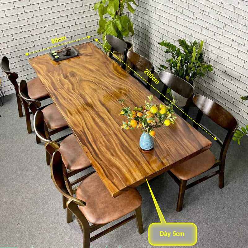 Bàn gỗ me tây 6 ghế mango Bàn gỗ me tây 6 ghế mango