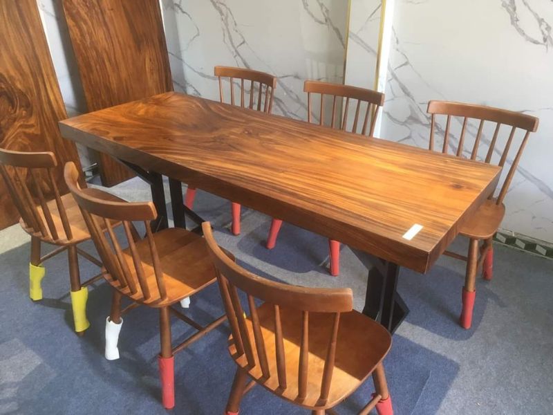 Bàn gỗ me tây 6 ghế pinnstol Bàn gỗ me tây 6 ghế pinnstol