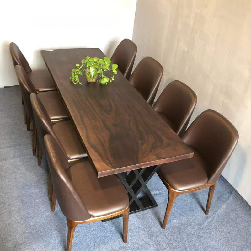 Bàn gỗ me tây 8 ghế grace Bàn gỗ me tây 8 ghế grace