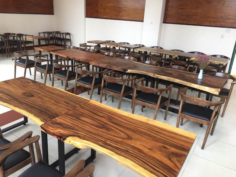 Bàn gỗ me tây cho nhà hàng đẹp và sang Bàn gỗ me tây cho nhà hàng đẹp và sang