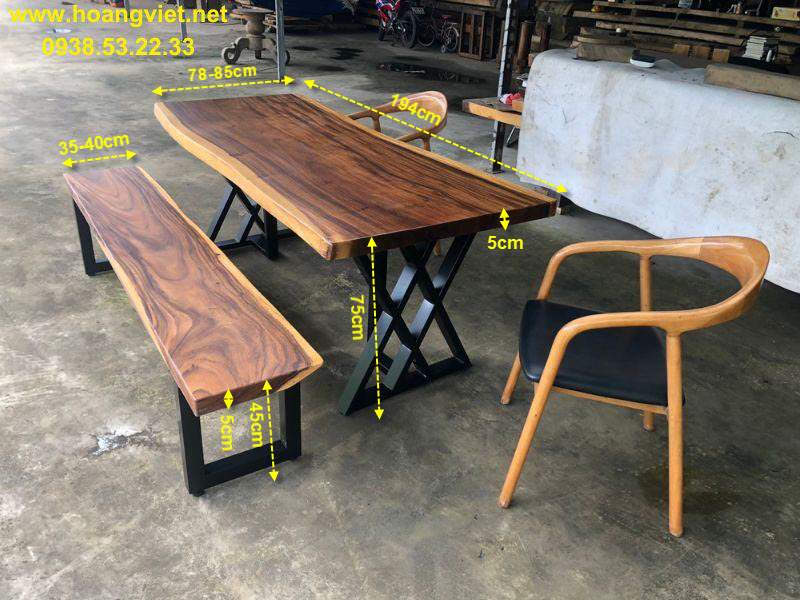 Bàn gỗ me tây 1 băng, 2 ghế neva. Bàn gỗ me tây 1 băng, 2 ghế neva.
