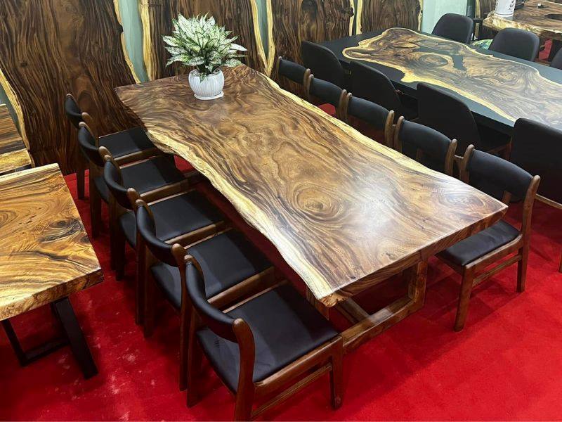 Bàn ăn gỗ me tây kết hợp ghế bella Bàn ăn gỗ me tây kết hợp ghế bella