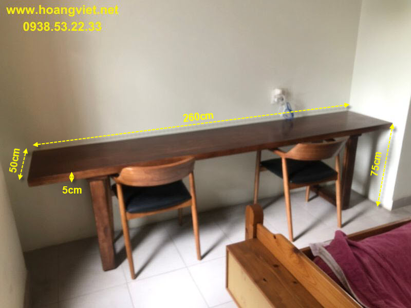 Kích thước bàn học gỗ tự nhiên me tây nguyên tấm Kích thước bàn học gỗ tự nhiên me tây nguyên tấm