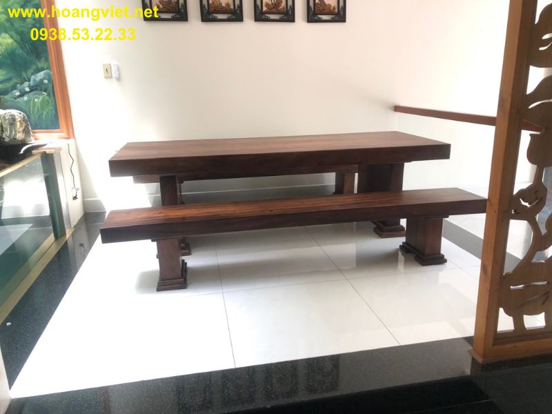 Bàn K3 gỗ me tây nguyên khối Bàn K3 gỗ me tây nguyên khối