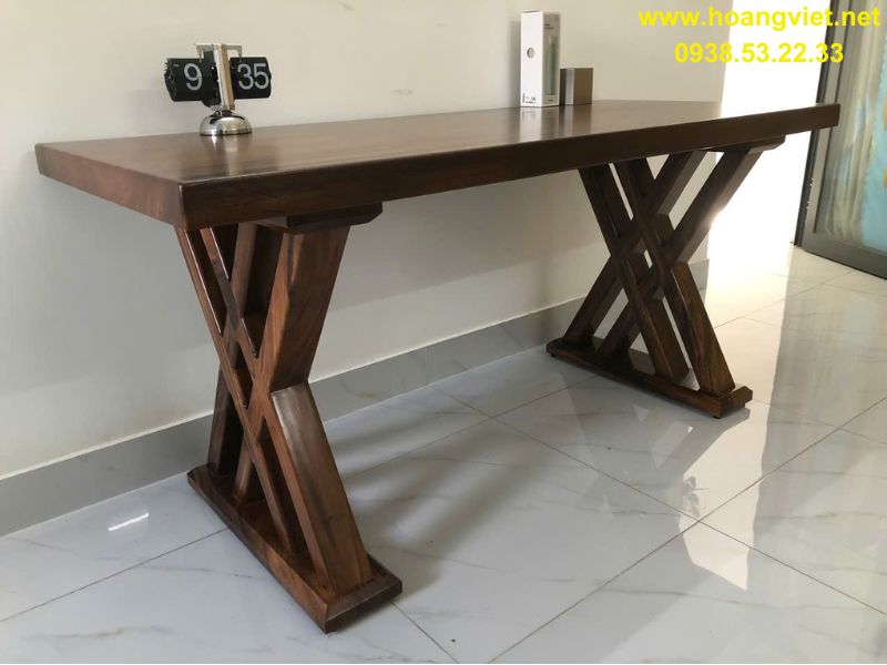 Bàn làm việc gỗ me tây dài 1m6 Bàn làm việc gỗ me tây dài 1m6