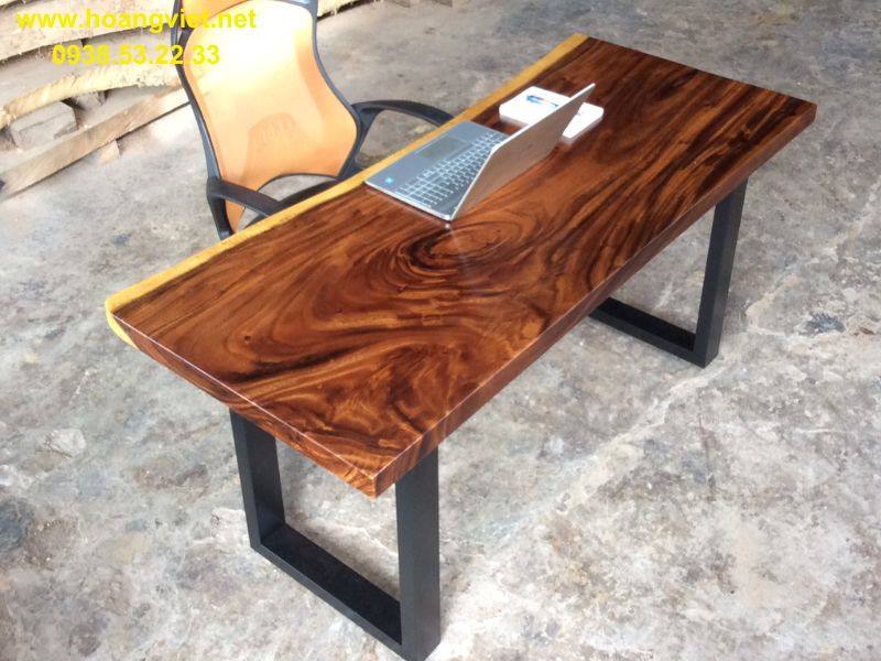 Bàn làm việc gỗ me tây nguyên tấm Bàn làm việc gỗ me tây nguyên tấm