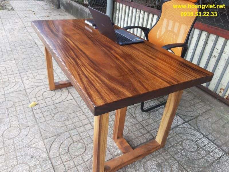 Bàn làm việc gỗ tự nhiên me tây dài 1m4 Bàn làm việc gỗ tự nhiên me tây dài 1m4