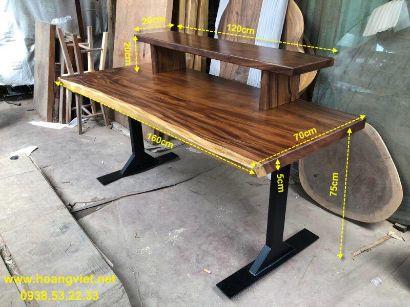 Kích thước bàn làm việc gỗ tự nhiên me tây Kích thước bàn làm việc gỗ tự nhiên me tây