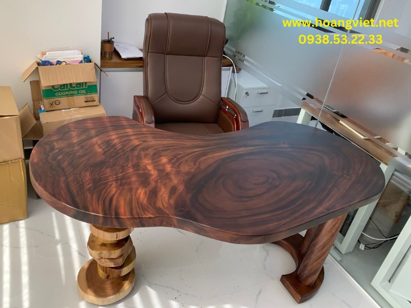Bàn làm việc gỗ tự nhiên nghệ thuật Bàn làm việc gỗ tự nhiên nghệ thuật