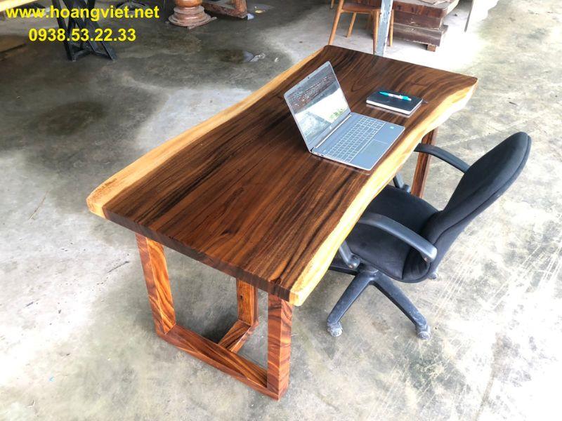 Bàn làm việc gỗ tự nhiên me tây nguyên tấm  Bàn làm việc gỗ tự nhiên me tây nguyên tấm