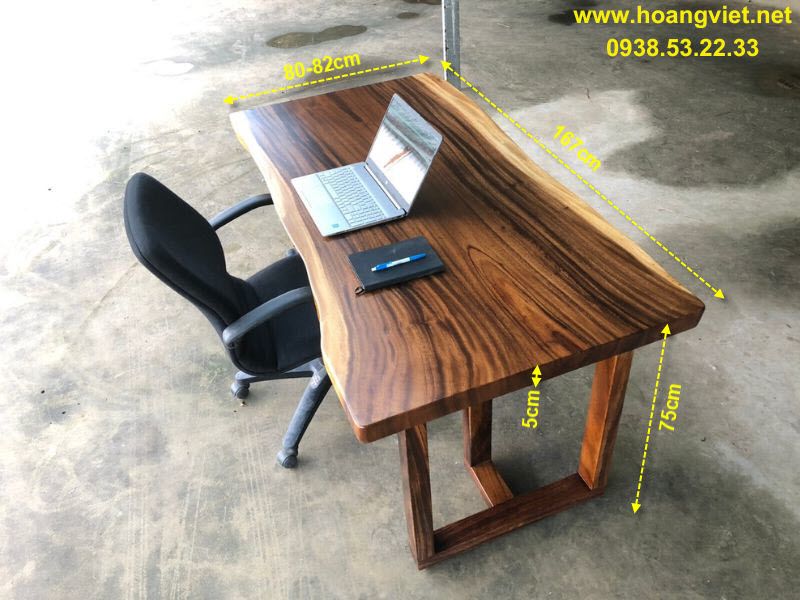 Kích thước bàn làm việc gỗ tự nhiên nguyên tấm  Kích thước bàn làm việc gỗ tự nhiên nguyên tấm