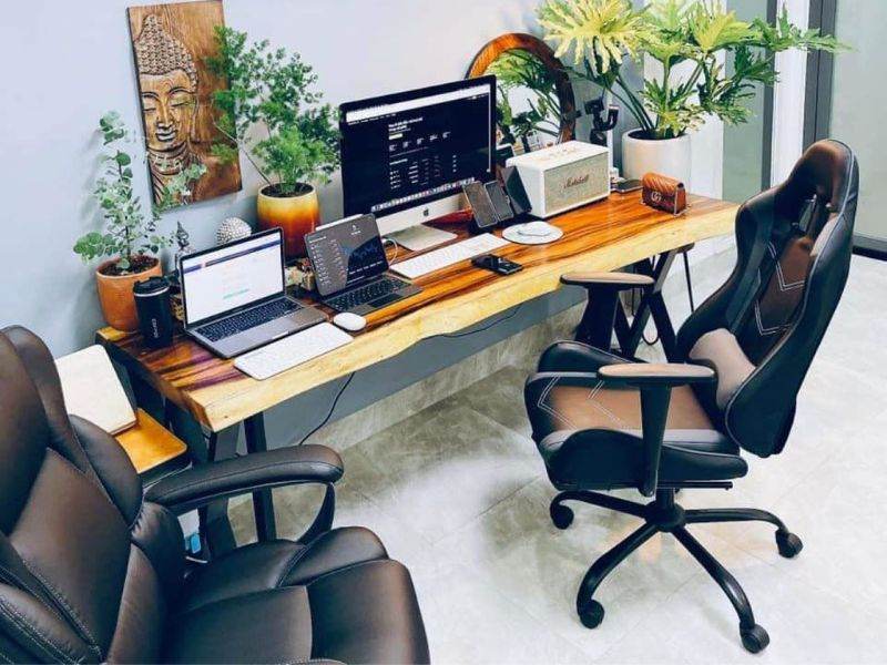 Bàn làm việc máy tính gỗ tự nhiên Bàn làm việc máy tính gỗ tự nhiên