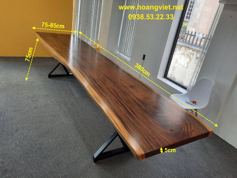 Bàn làm việc nhóm gỗ tự nhiên nguyên tấm Bàn làm việc nhóm gỗ tự nhiên nguyên tấm