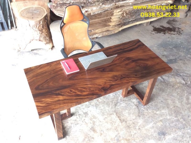 Bàn làm việc tại nhà gỗ tự nhiên nguyên tấm Bàn làm việc tại nhà gỗ tự nhiên nguyên tấm