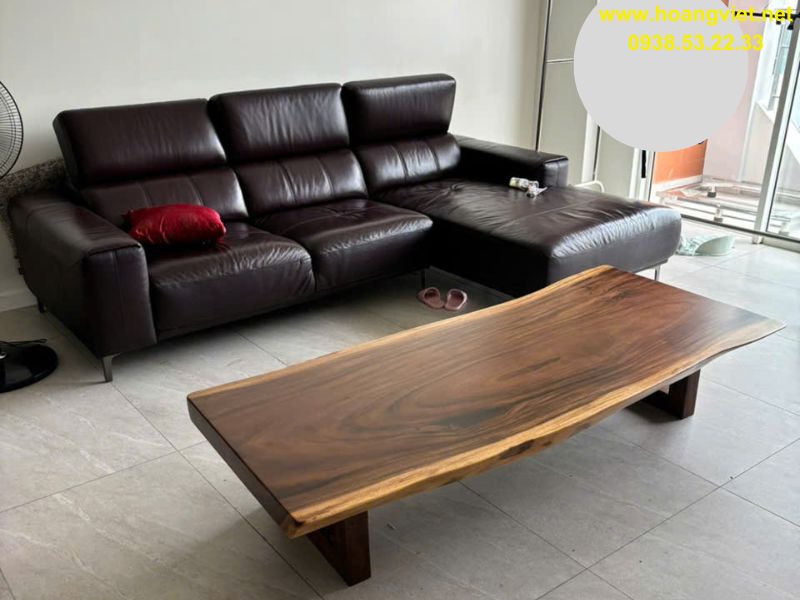 Bàn sofa gỗ me tây nguyên tấm Bàn sofa gỗ me tây nguyên tấm