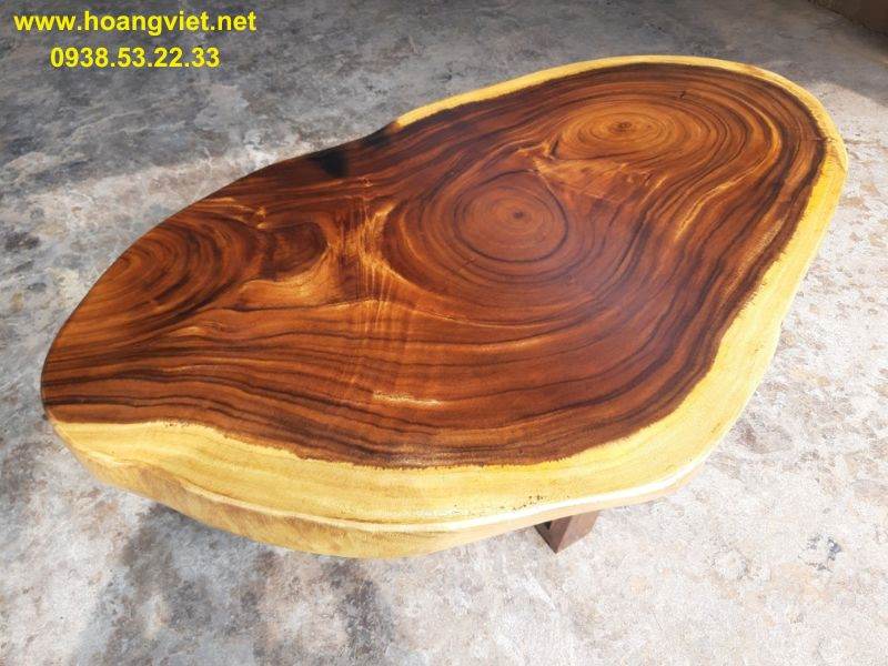 Bàn trà sofa tròn gỗ me tây Bàn trà sofa tròn gỗ me tây
