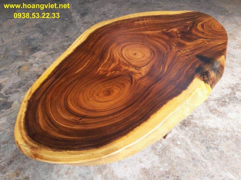 Bàn sofa tròn gỗ me tây Bàn sofa tròn gỗ me tây