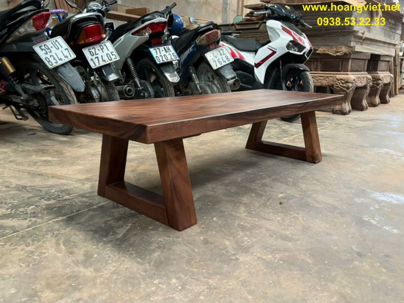 Bàn trà sofa ngồi bệt gỗ me tây dạng chữ nhật Bàn trà sofa ngồi bệt gỗ me tây dạng chữ nhật