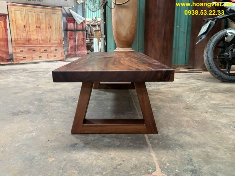 Bàn trà sofa ngồi bệt gỗ me tây dạng chữ nhật Bàn trà sofa ngồi bệt gỗ me tây dạng chữ nhật