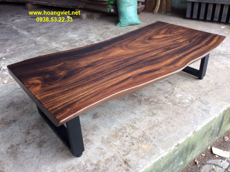 Bàn trà gỗ me cạnh tự nhiên Bàn trà gỗ me cạnh tự nhiên