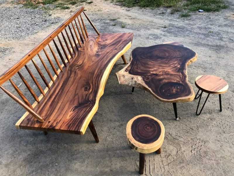 Bàn trà gỗ me tây phòng khách Bàn trà gỗ me tây phòng khách