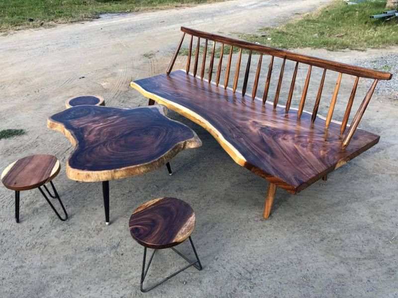 Bàn trà gỗ me tây phòng khách Bàn trà gỗ me tây phòng khách