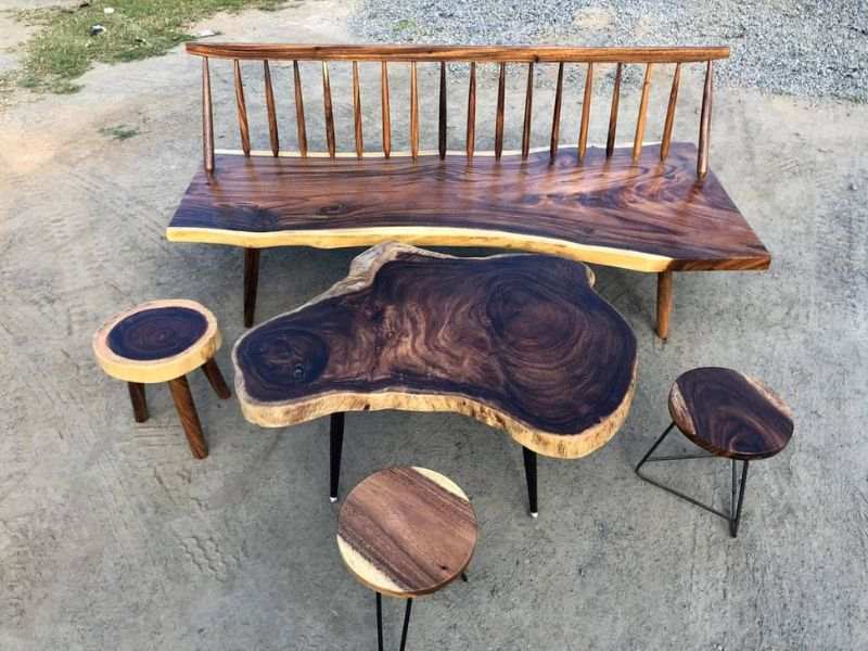 Bàn trà gỗ me tây phòng khách Bàn trà gỗ me tây phòng khách