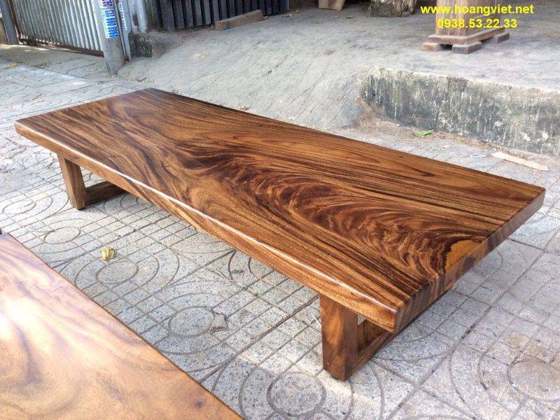 Bàn trà ngồi bệt gỗ me tây nguyên tấm Bàn trà ngồi bệt gỗ me tây nguyên tấm