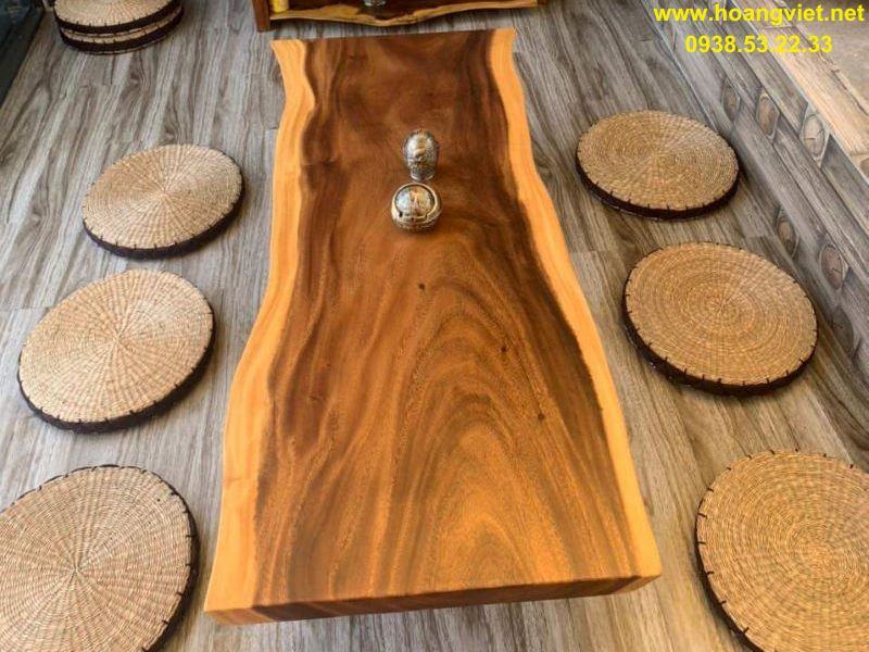 Bàn trà ngồi bệt gỗ me tây nguyên tấm Bàn trà ngồi bệt gỗ me tây nguyên tấm