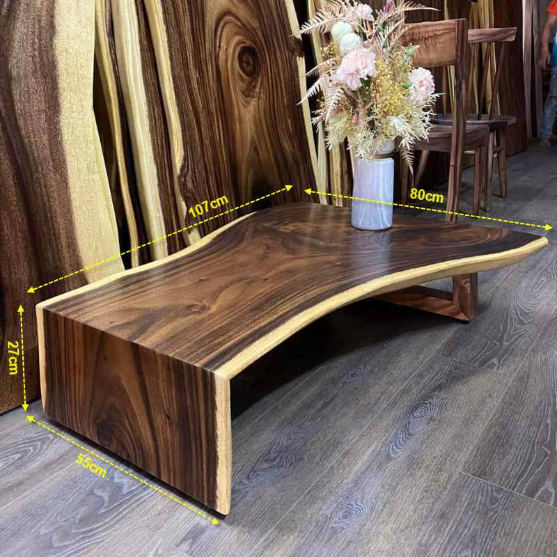 Bàn trà sofa gỗ me tây nghệ thuật Bàn trà sofa gỗ me tây nghệ thuật