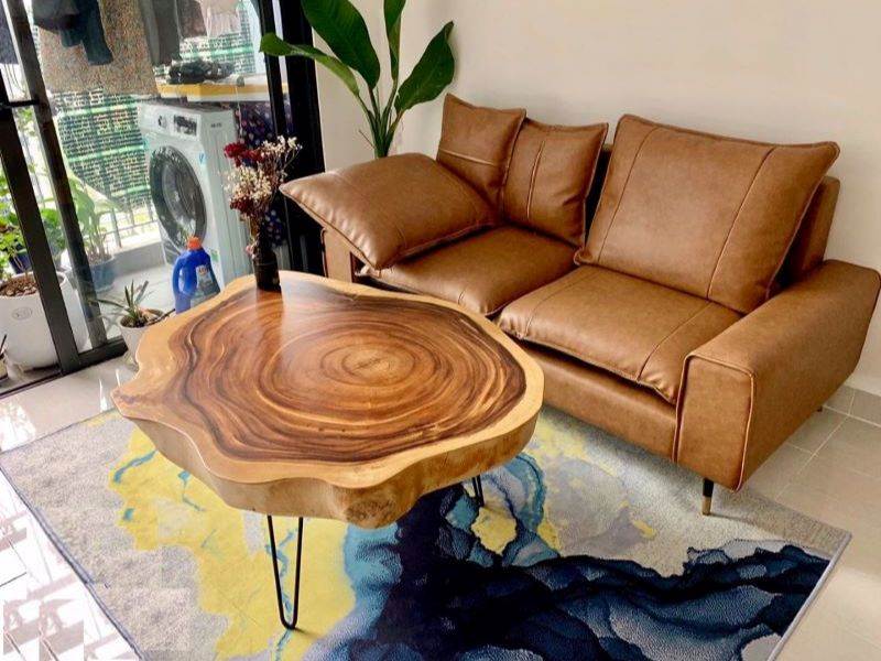 Bàn trà sofa gỗ me tây nguyên khối Bàn trà sofa gỗ me tây nguyên khối
