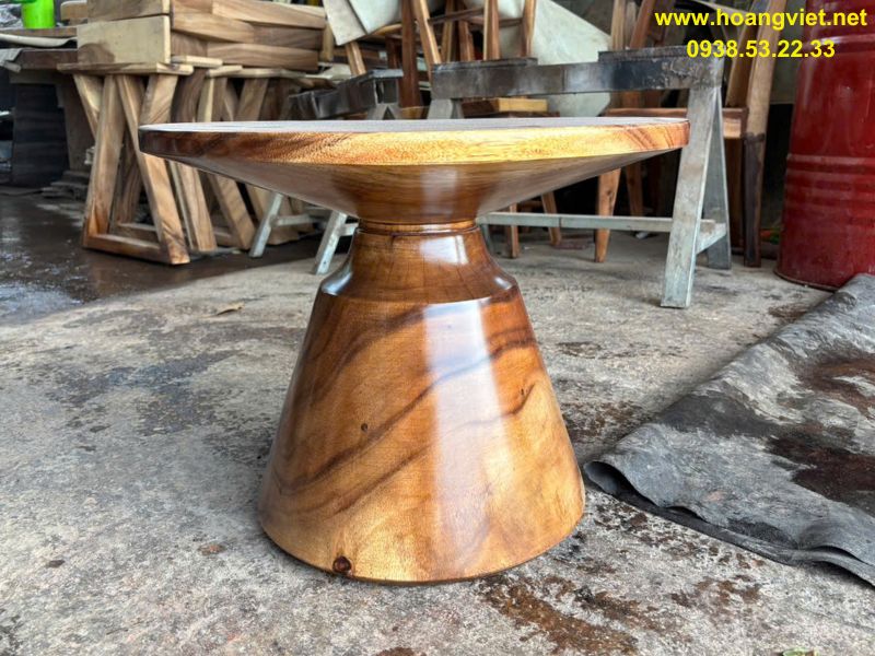 Bàn trà tròn gỗ tự nhiên me tây Bàn trà tròn gỗ tự nhiên me tây