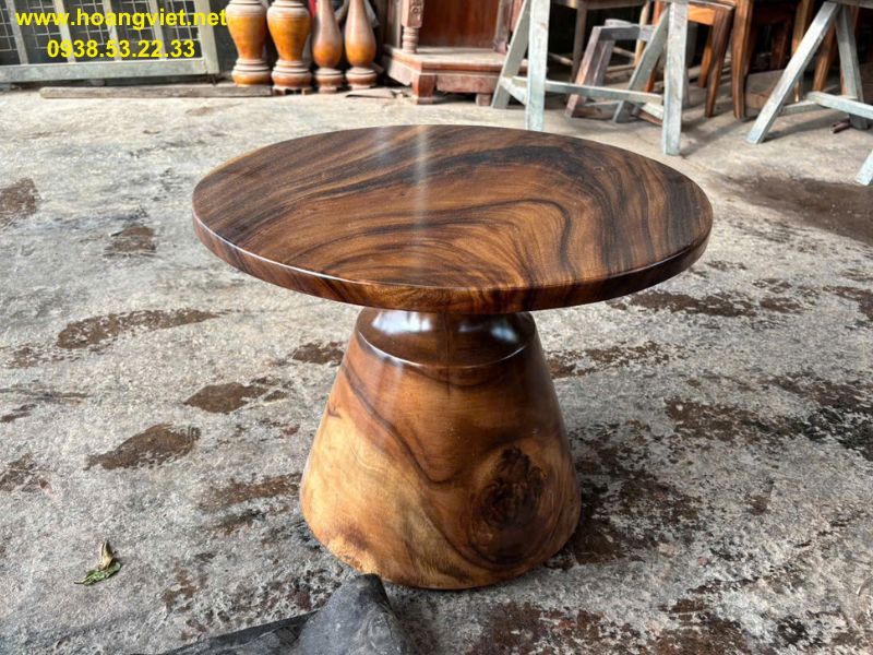 Bàn trà tròn gỗ tự nhiên me tây Bàn trà tròn gỗ tự nhiên me tây