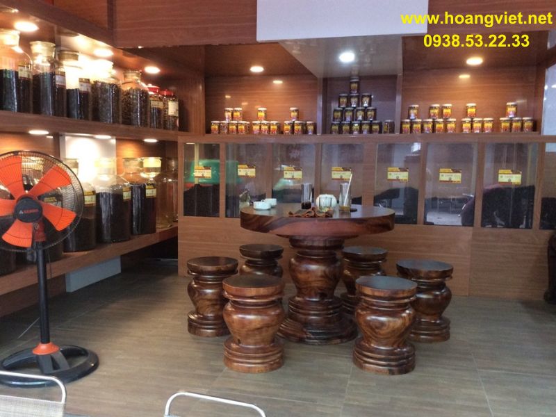 Bàn tròn cafe gỗ me tây nguyên khối Bàn tròn cafe gỗ me tây nguyên khối