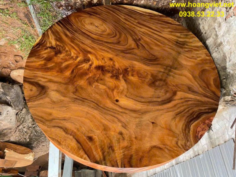 Mặt bàn tròn gỗ me tây đường kính 1m5 Mặt bàn tròn gỗ me tây đường kính 1m5