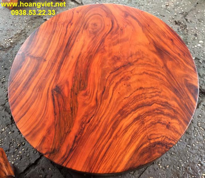 Bàn tròn gỗ me tây nguyên tấm 1m2 Bàn tròn gỗ me tây nguyên tấm 1m2